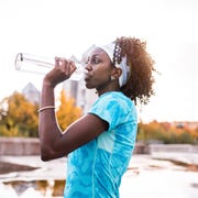 Athlete drinking water Athlete drinking water