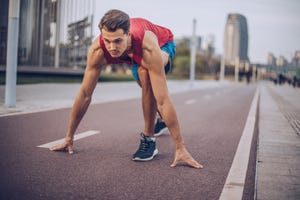 athlete running outdoors