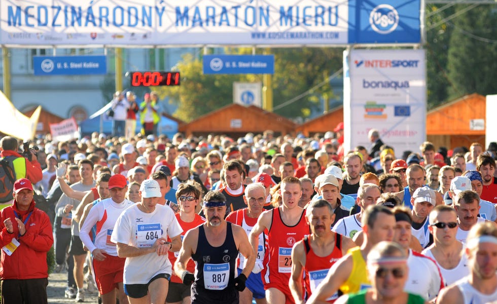 athletes take part in the peace marathon
