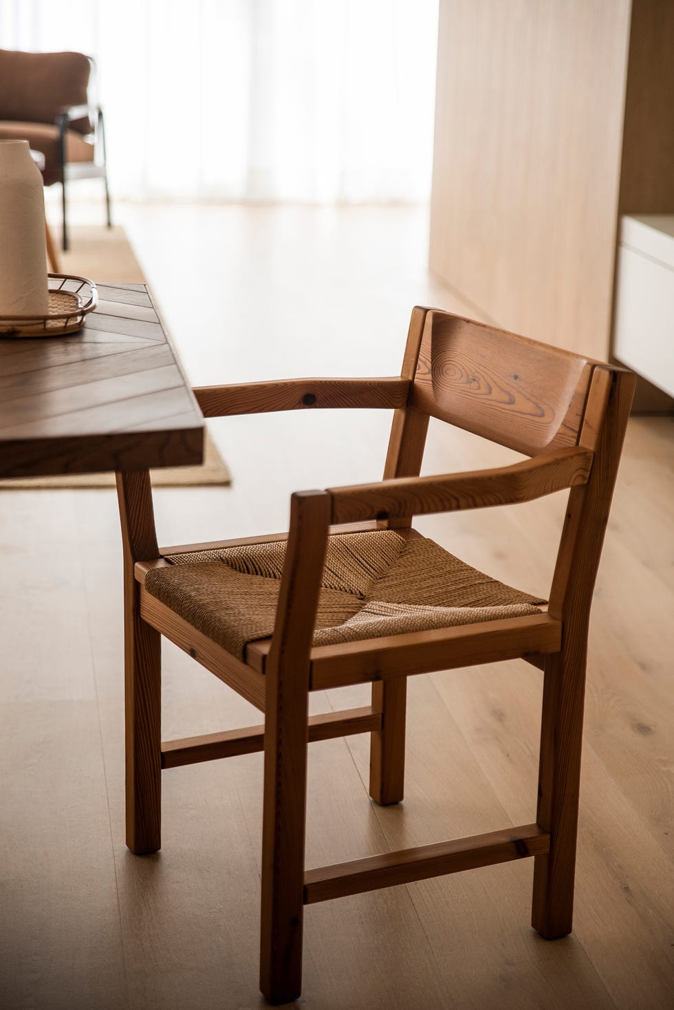 silla de madera vintage