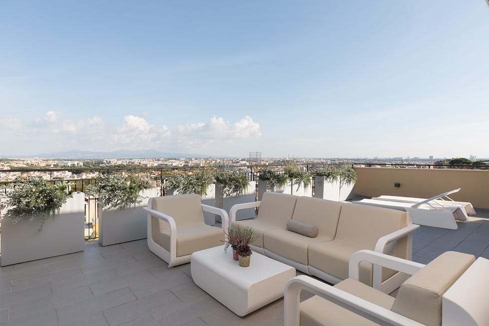 Ático con terraza con vistas a Roma