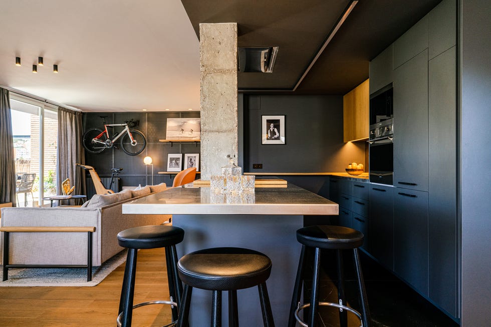 cocina integrada en el salón
