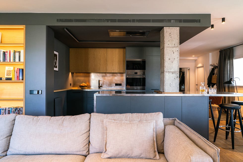 cocina integrada en el salón