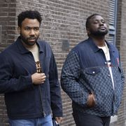 “atlanta”     "sinterklaas is coming to town"    season 3, episode 2 airs march 24 pictured l r donald glover as earn marks, brian tyree henry as alfred "paper boi" miles  cr coco olakunlefx