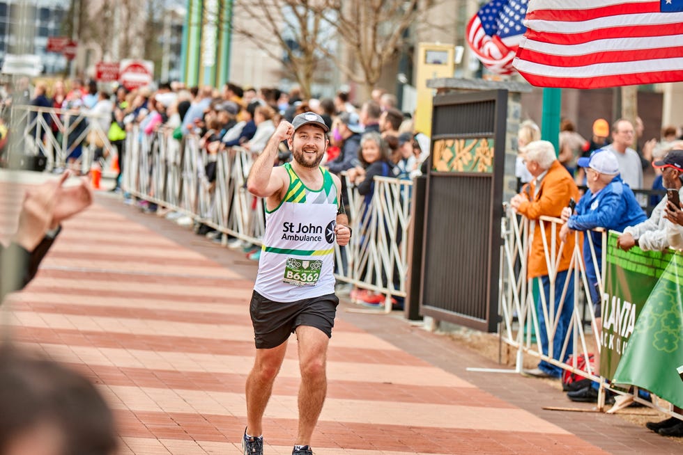 a person running in a race