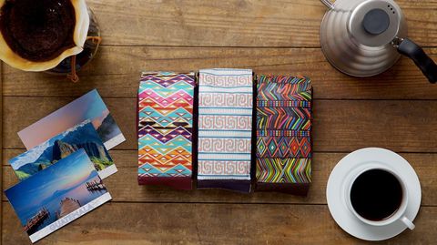 aztec colorful coffee bags