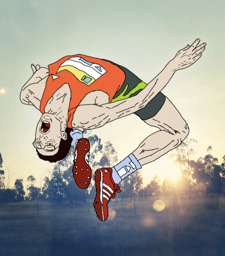 atleta saltando