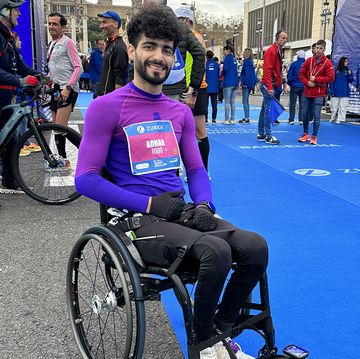 adnan almousa, el atleta en silla de ruedas del maratón de barcelona