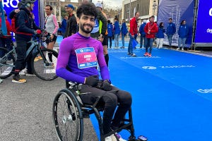 adnan almousa, el atleta en silla de ruedas del maratón de barcelona