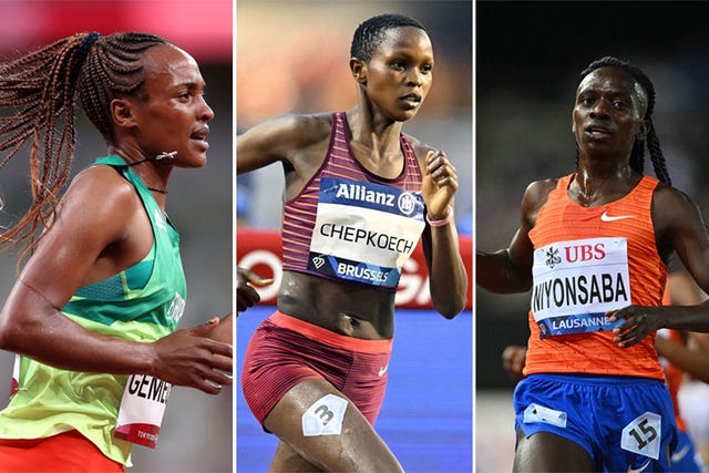 chepkoech y nyonsaba, las atletas de la élite femenina de la san silvestre vallecana 2022