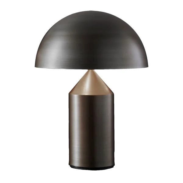 bronzed table lamp domed top
