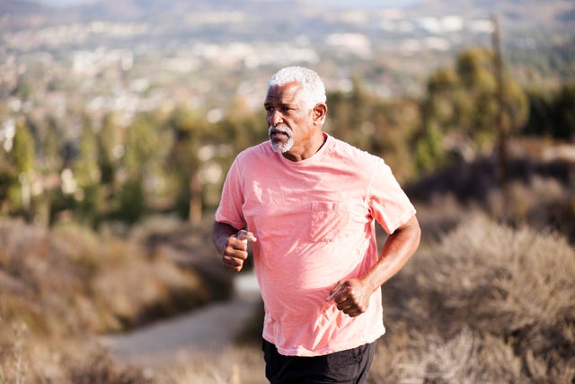 Attractive Senior Man Jogging