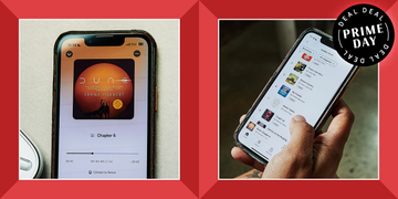 dune audio book playing in audio app, audible top chart list on iphone, prime day deal