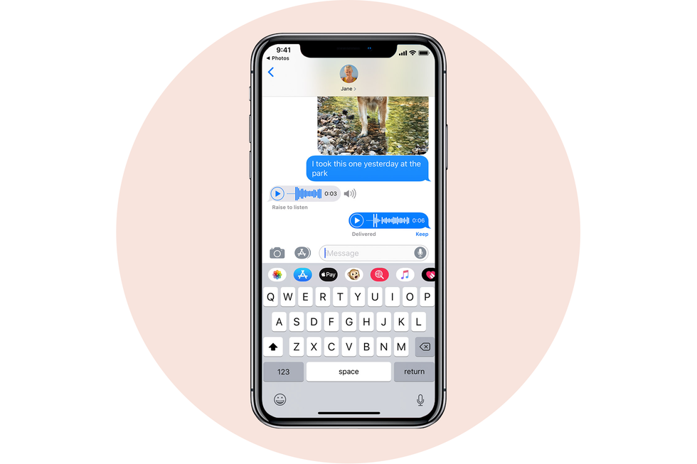 expiring audio messages apple iphone