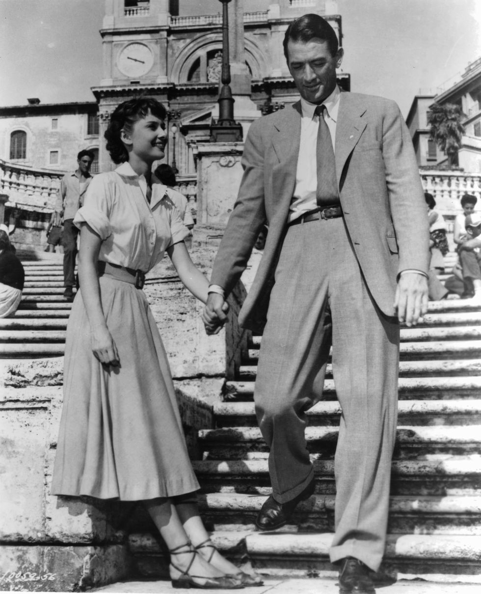 audrey hepburn and gregory peck in 'roman holiday'