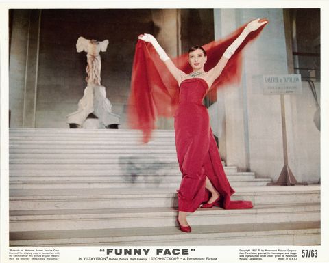 poster of audrey hepburn in the motion picture funny face ca 1957