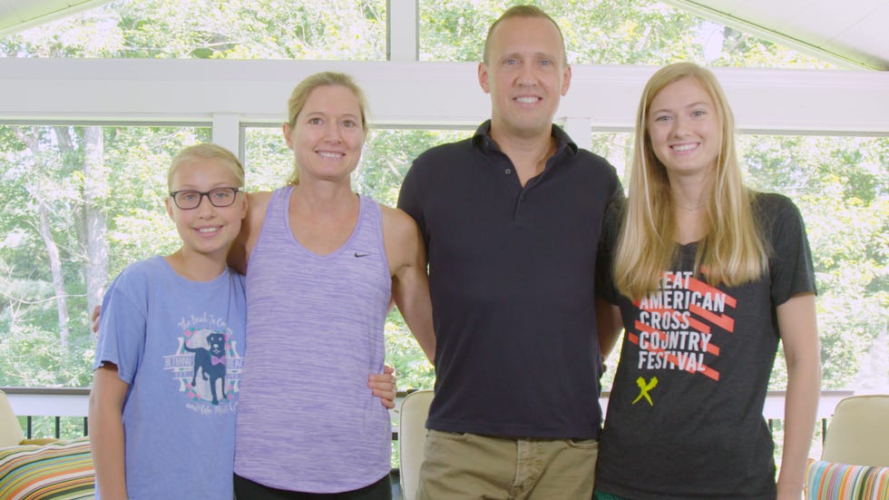Perry Shoemaker with members of her family at their home in Vienna, Virgina. 