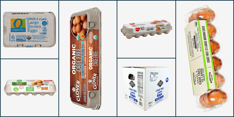 collage of recalled egg products