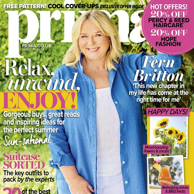 Fern Britton discusses her new chapter in life in the August issue of Prima