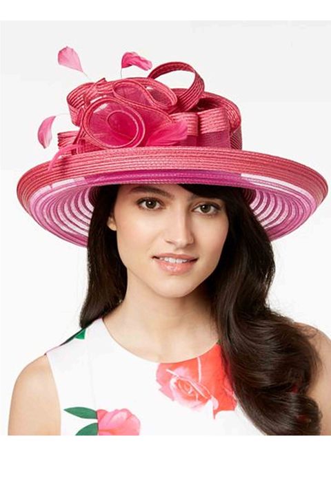 Clothing, Pink, Hat, Costume hat, Sun hat, Fashion accessory, Costume accessory, Headgear, Magenta, Costume, 