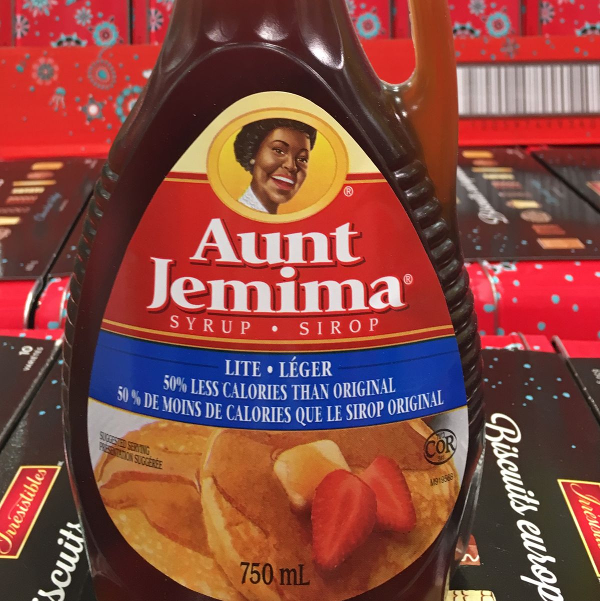 aunt jemima syrup label