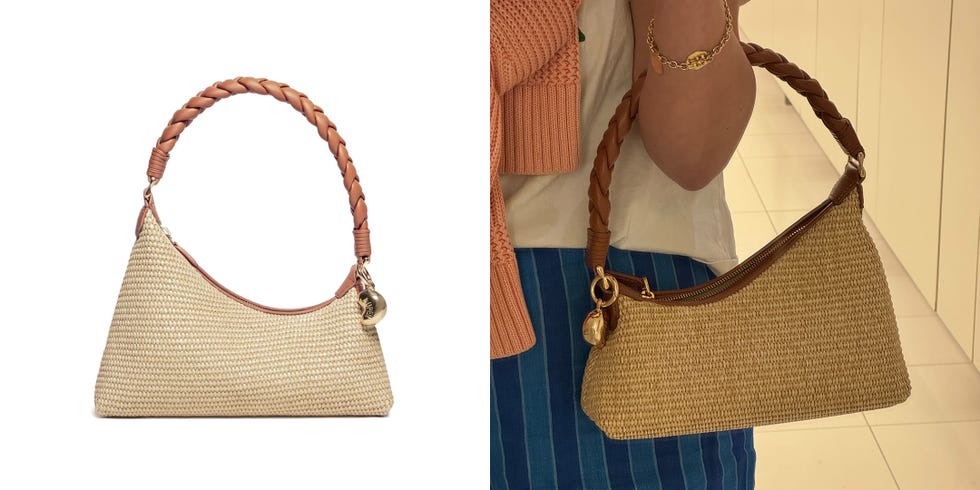 a woven handbag with a braided strap and a stylish design