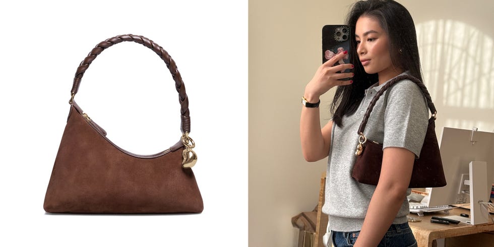 nirvana suede chocolate bag