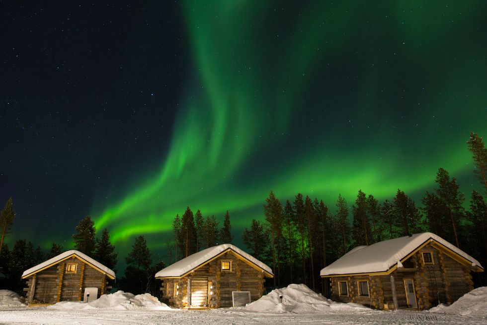 aurora boreal en la laponia finlandesa