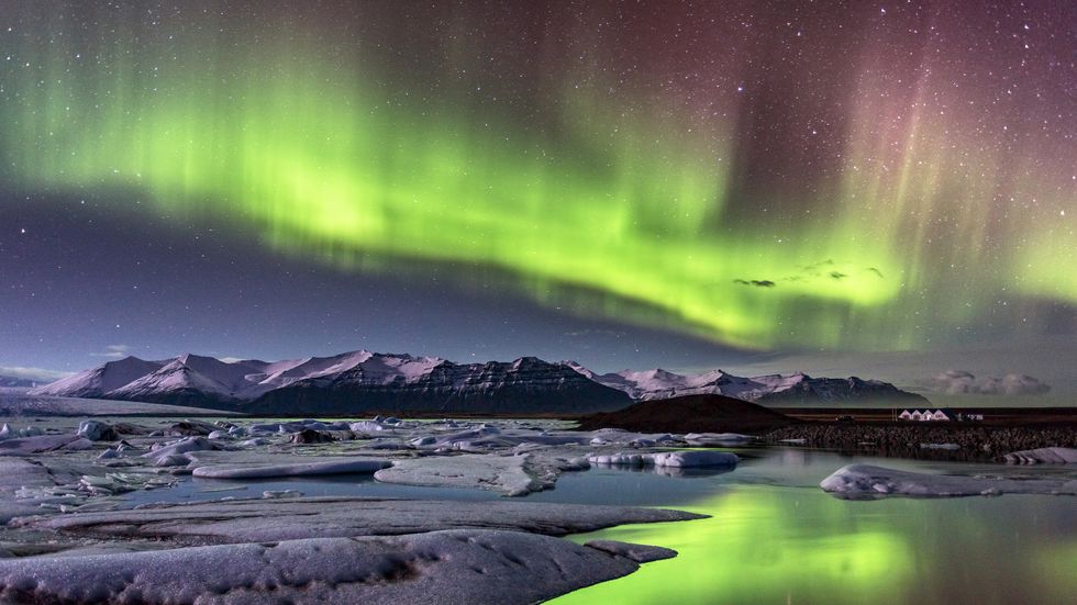 aurora borealis on iceland