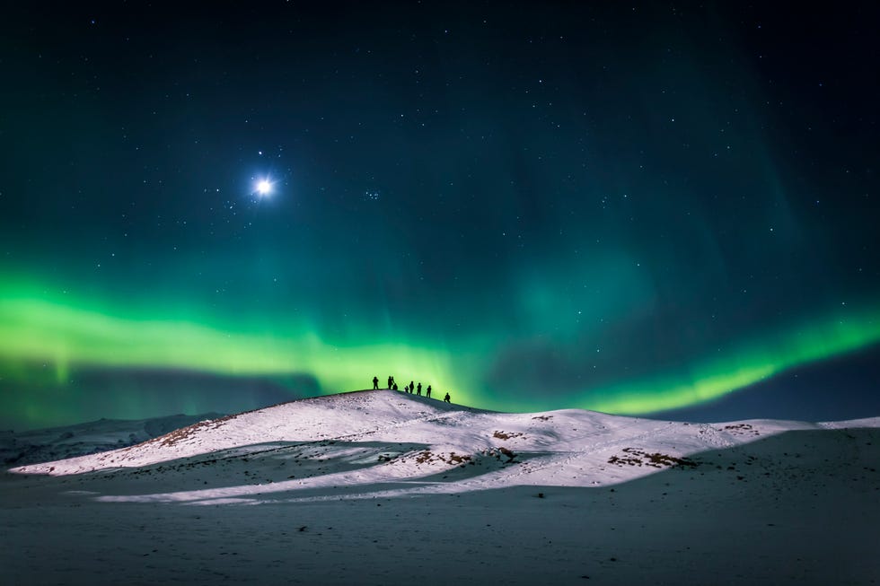 aurora borealis or northern lights, iceland