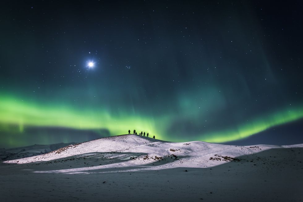 aurora borealis or northern lights, iceland