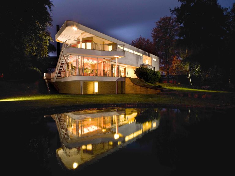 Home, House, Property, Reflection, Night, Light, Lighting, Sky, Water, Architecture, 
