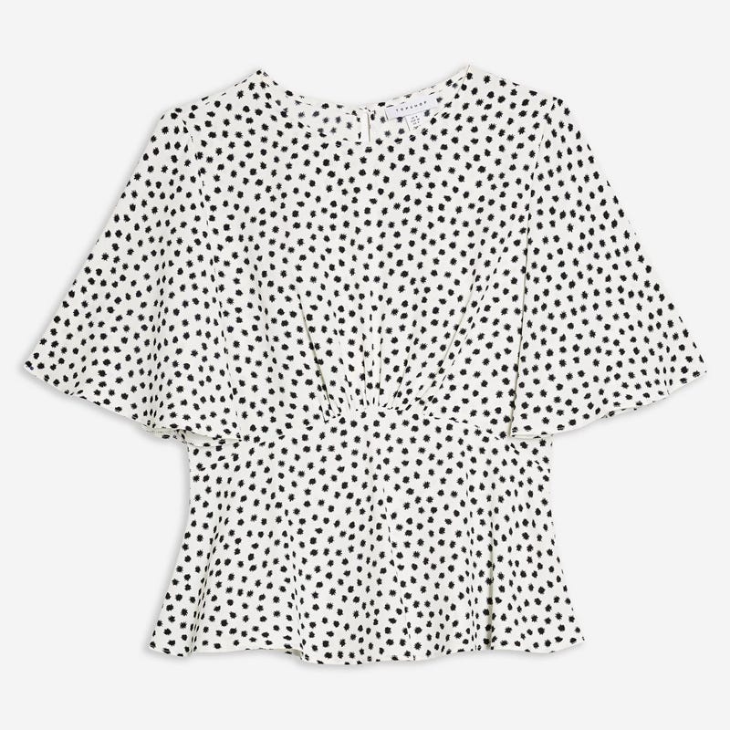 AUSTIN Star Print Angel Sleeve Blouse