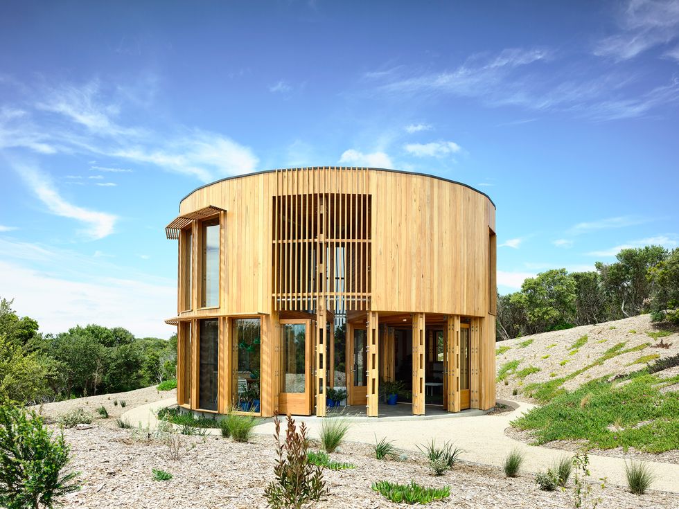st andrewshouse, una casa circular de madera en victoria, australia firmada por manyard architects