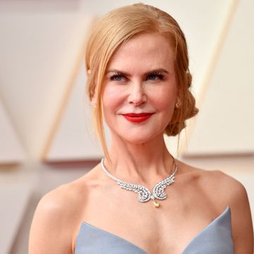 nicole kidman with strawberry blonde up do on the red carpet
