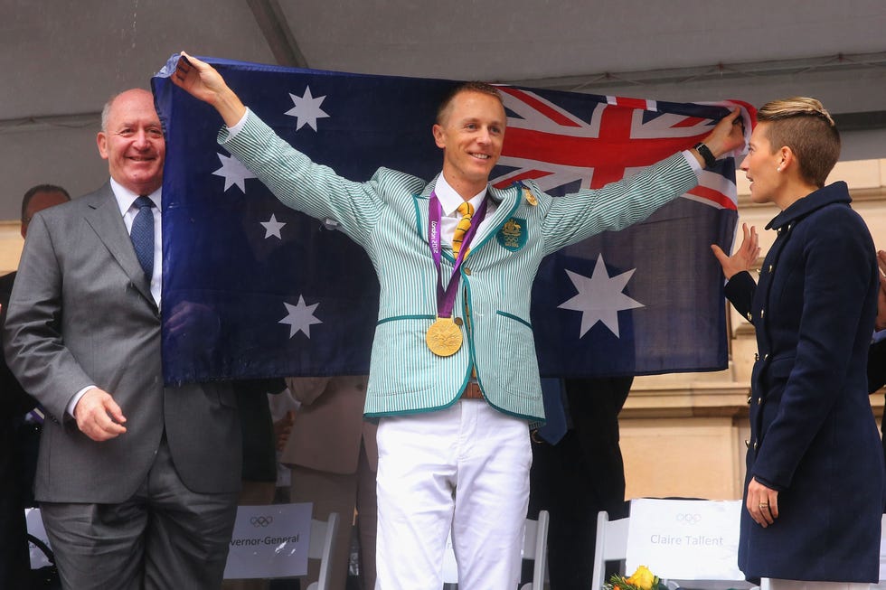 jared tallent recibe su medalla de oro de londres 2012 en melbourne