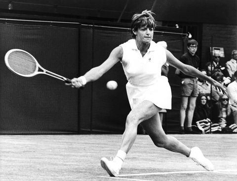 Tennis Player Margaret Court on the Court