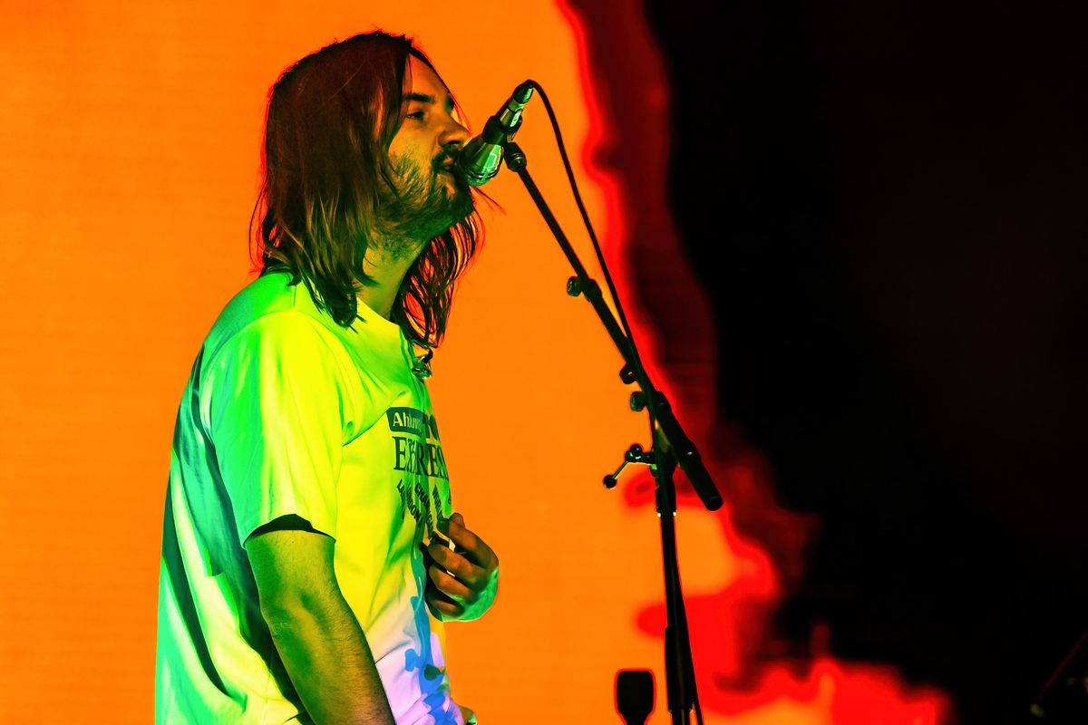 australian multi instrumentalist, kevin parker with his
