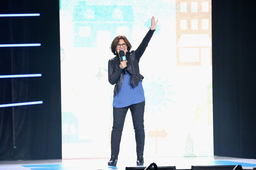 rj palacio on stage at we day un in 2017
