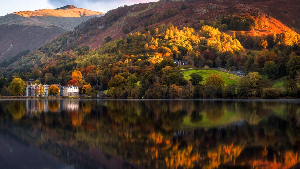 autumn, grasmere, lake district, cumbria, england