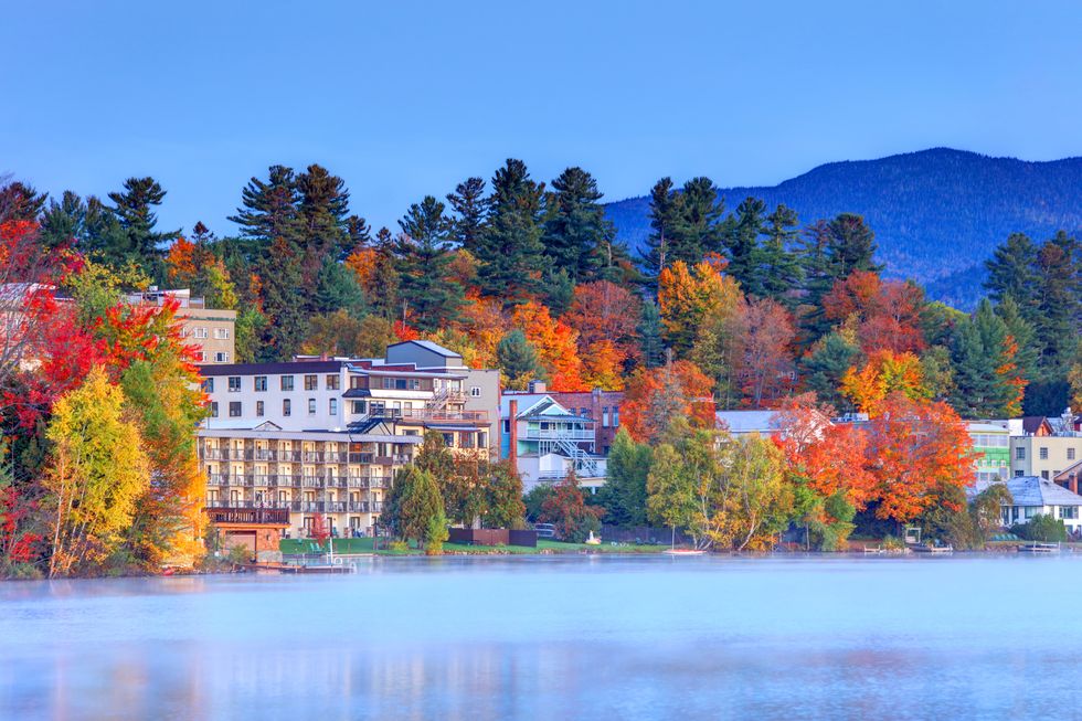 autumn in lake placid, new york