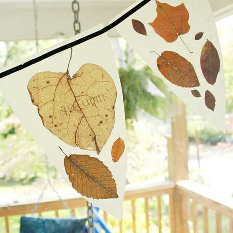 leaf bunting   leaf craft leaf art for kids