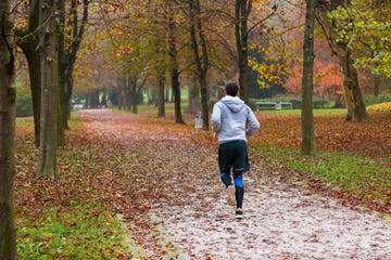 autumn run in the park