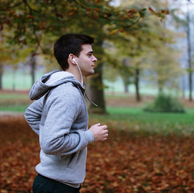 autumn run in the park