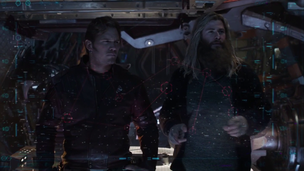 star lord and thor in avengers endgame