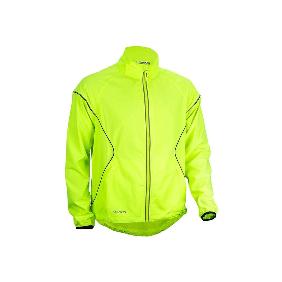 avento runningjack windjack jas neon geel sportjas hardloopkleding hardloopjack