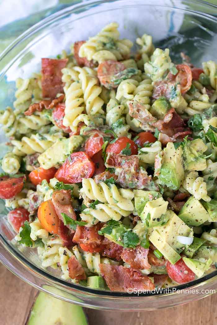 Dish, Food, Cuisine, Pasta salad, Ingredient, Salad, Rotini, Produce, Vegetable, Staple food, 
