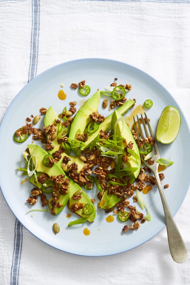 Avocado Salad with Spicy Sesame-Tamari Granola avocado salad with spicy sesame-tamari granola