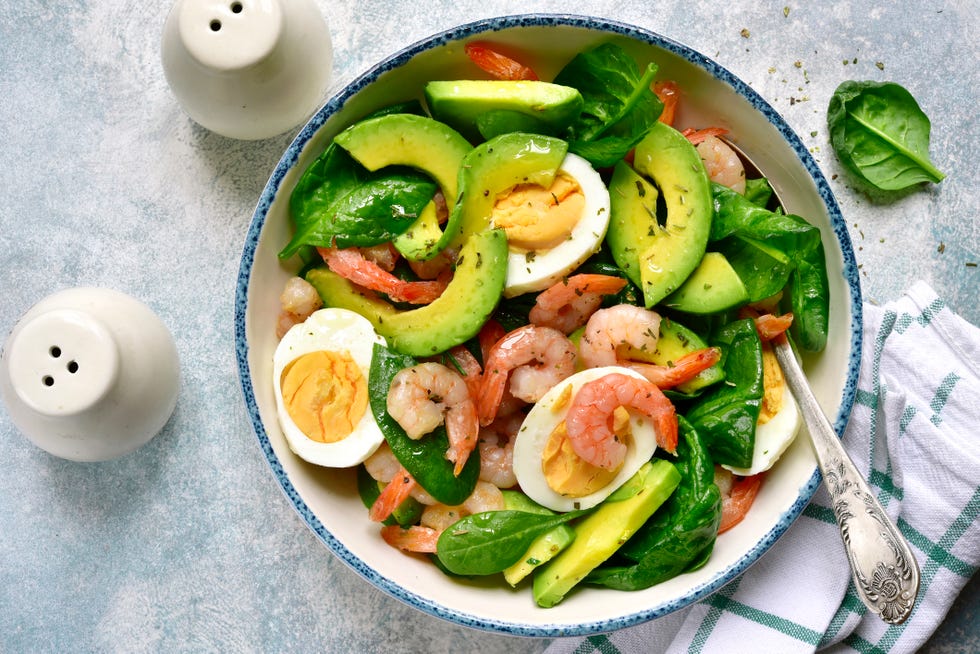 Easy Keto Side Dishes - Avocado and Shrimp Salad