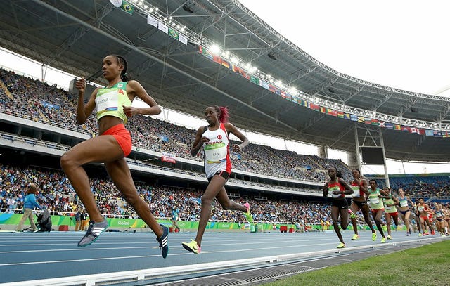 Almaz Ayana in women's 10,000 meter race at 2016 Olympics